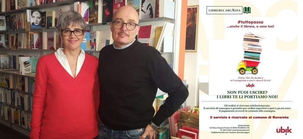 La libreria Arcadia resiste al coronavirus: libri consegnati a domicilio e incontri con gli autori in streaming
